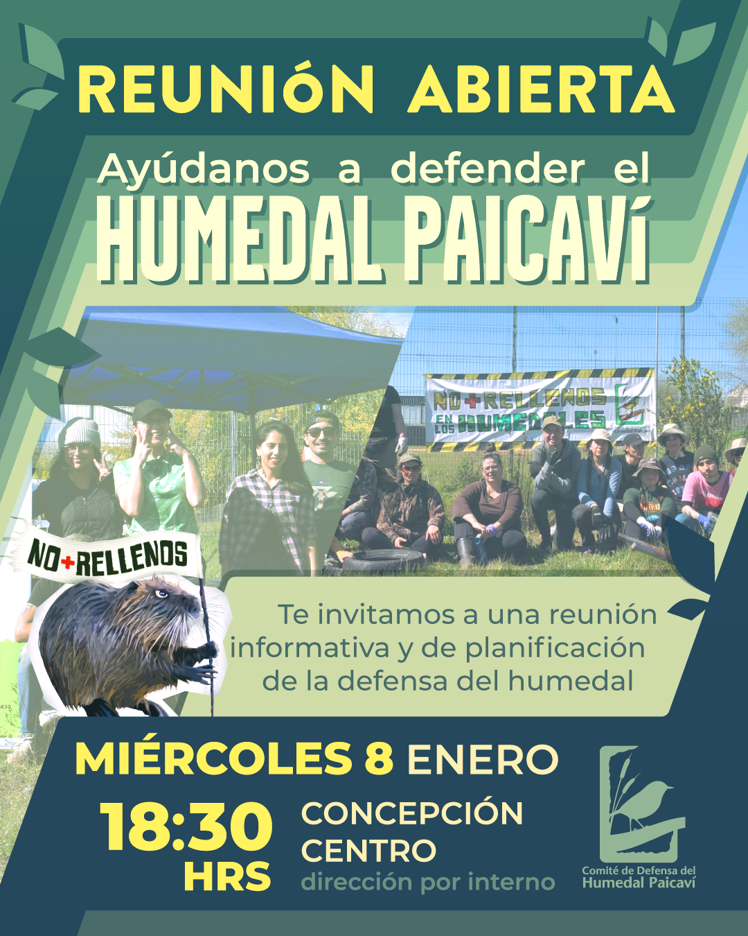 Reunión abierta por el Humedal Paicaví